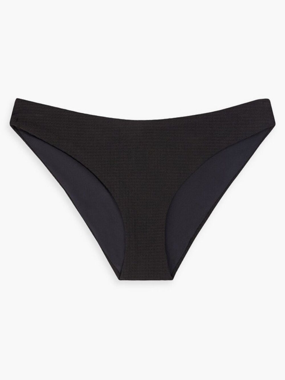 Onia Ashley Low Rise Bikini Bottom Black Textured Swim Briefs
